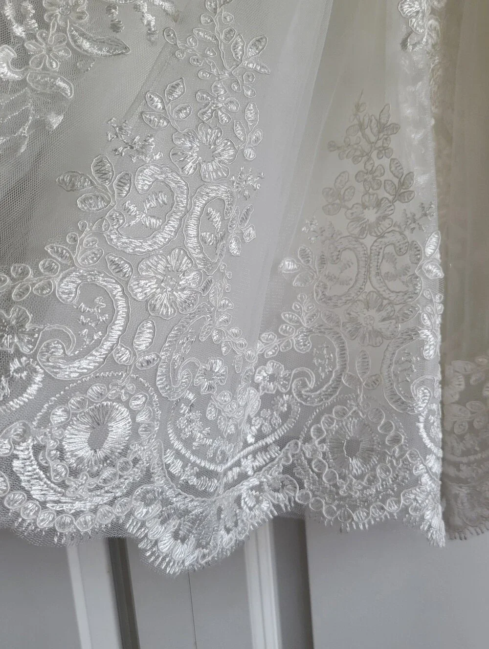 Ivory White Lace Dress Girls Size 5 First Communion Flower Girl - Picture 6 of 16